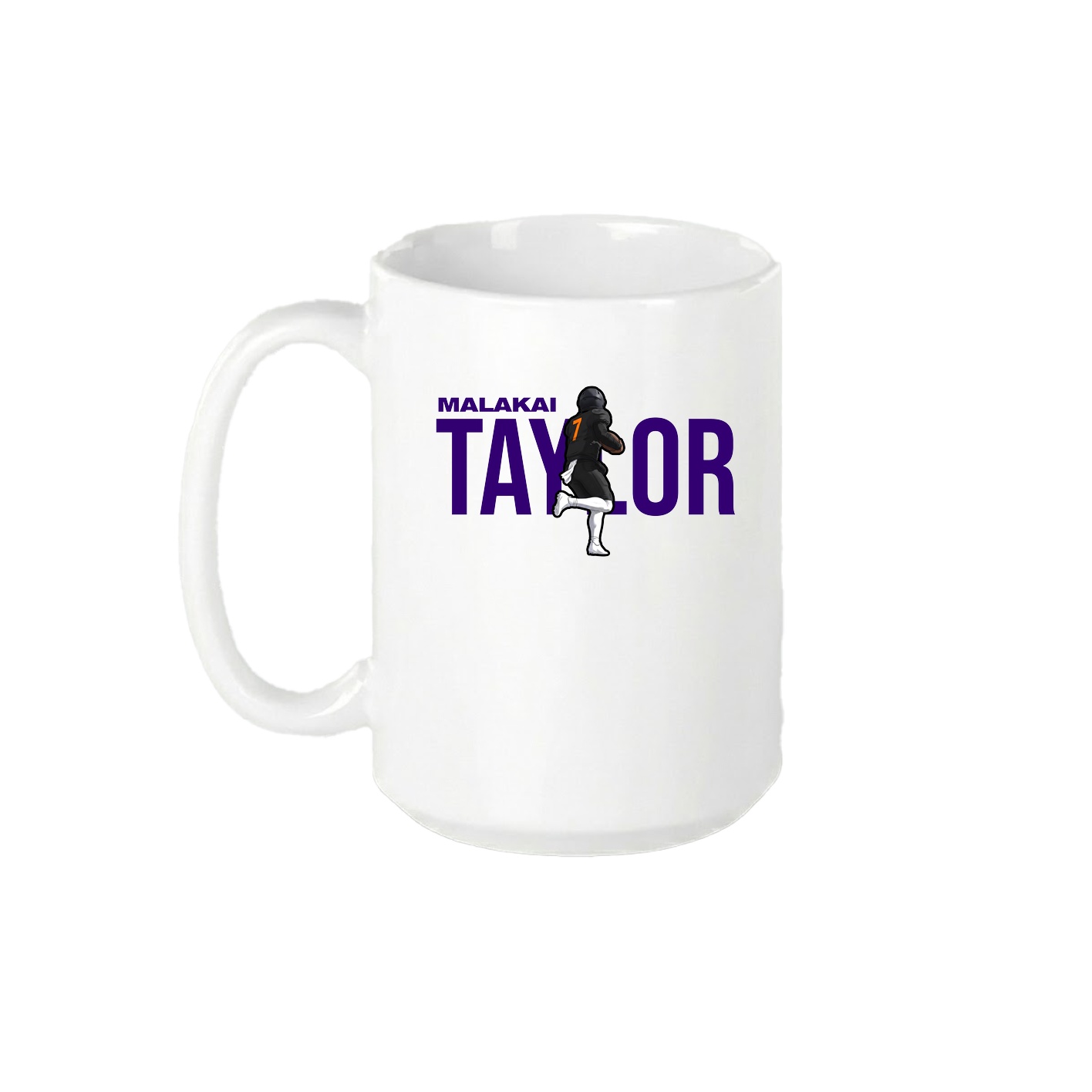 15oz Coffee Mug — Player Name in White