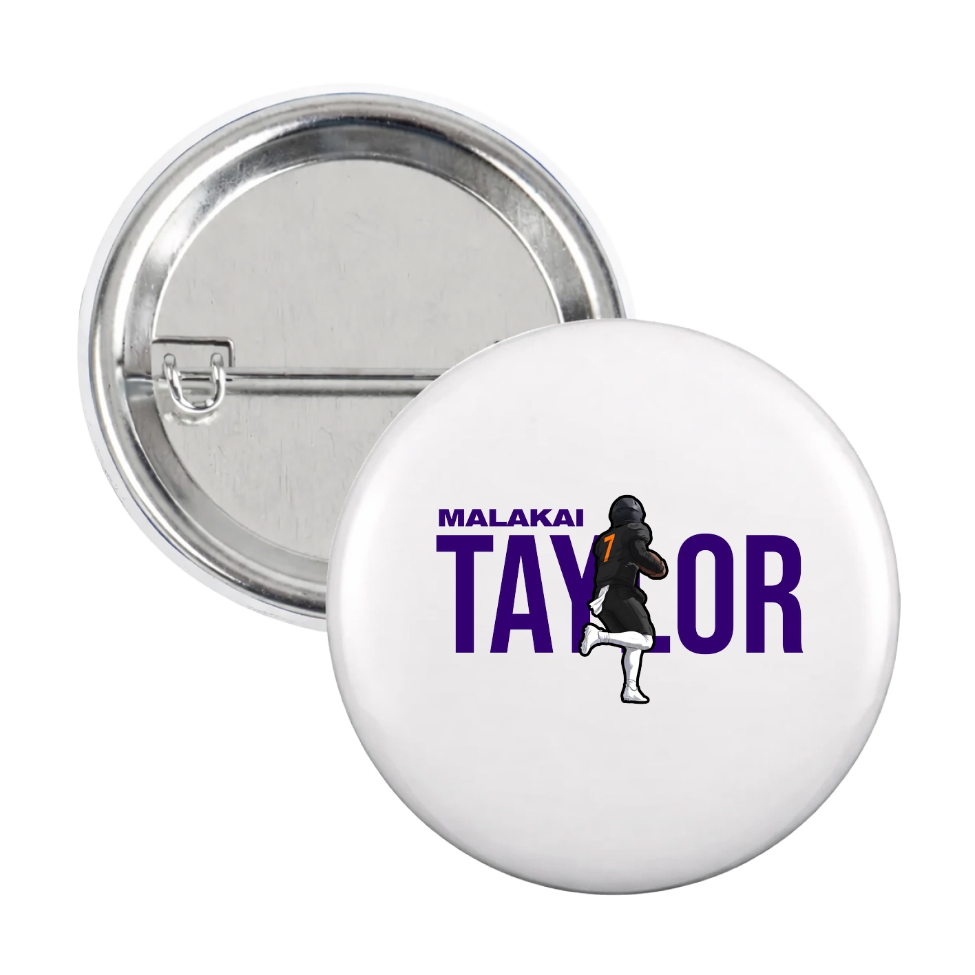 Game Day Button — Player Name in White