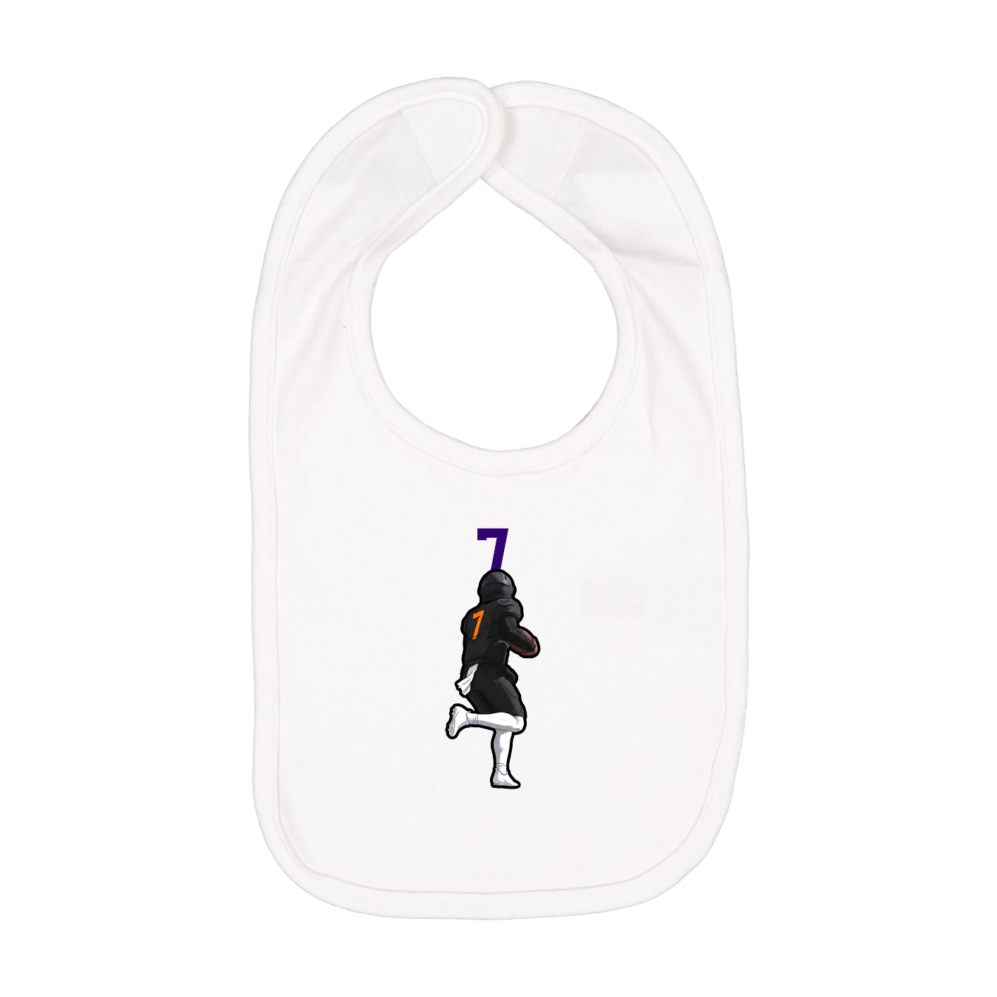 Infant Bib — Number Top in White