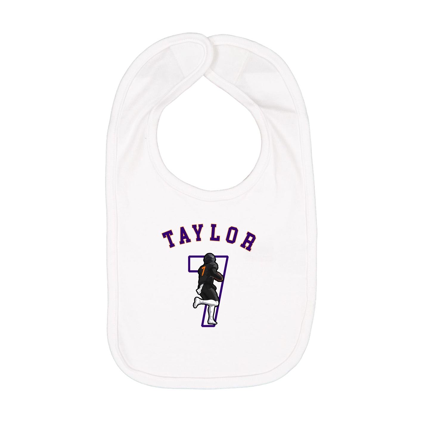 Infant Bib — Shirsey Arch in White