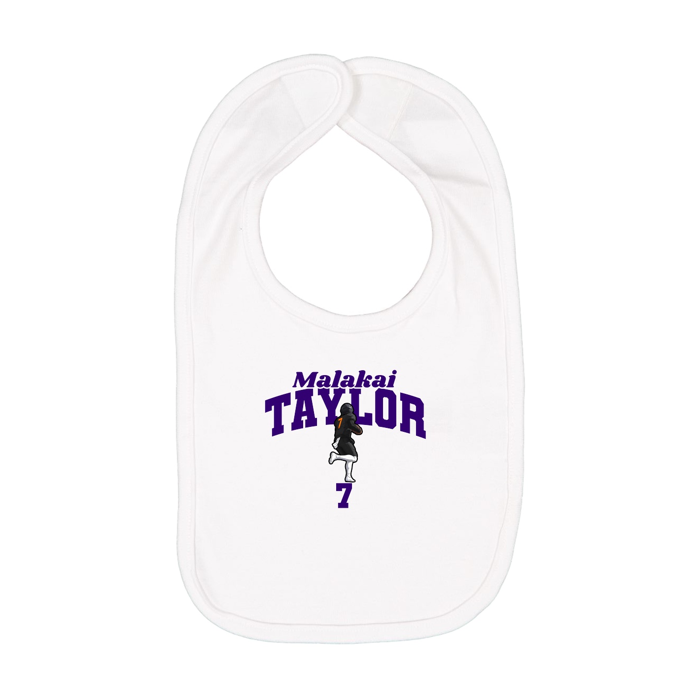 Infant Bib — Signature Arch in White