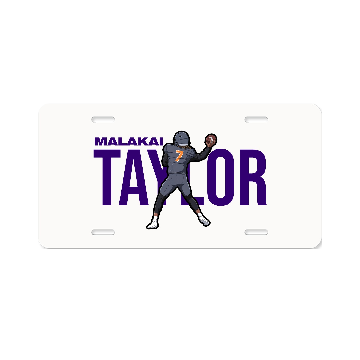 License Plate — Player Name in Classic