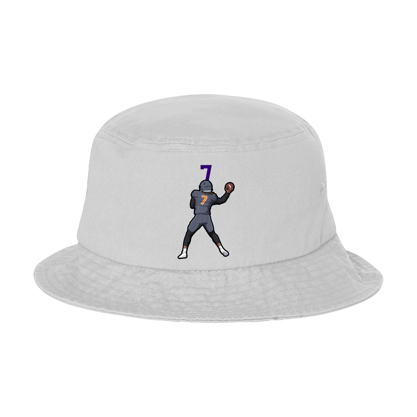 Bucket Cap — Number Top in White