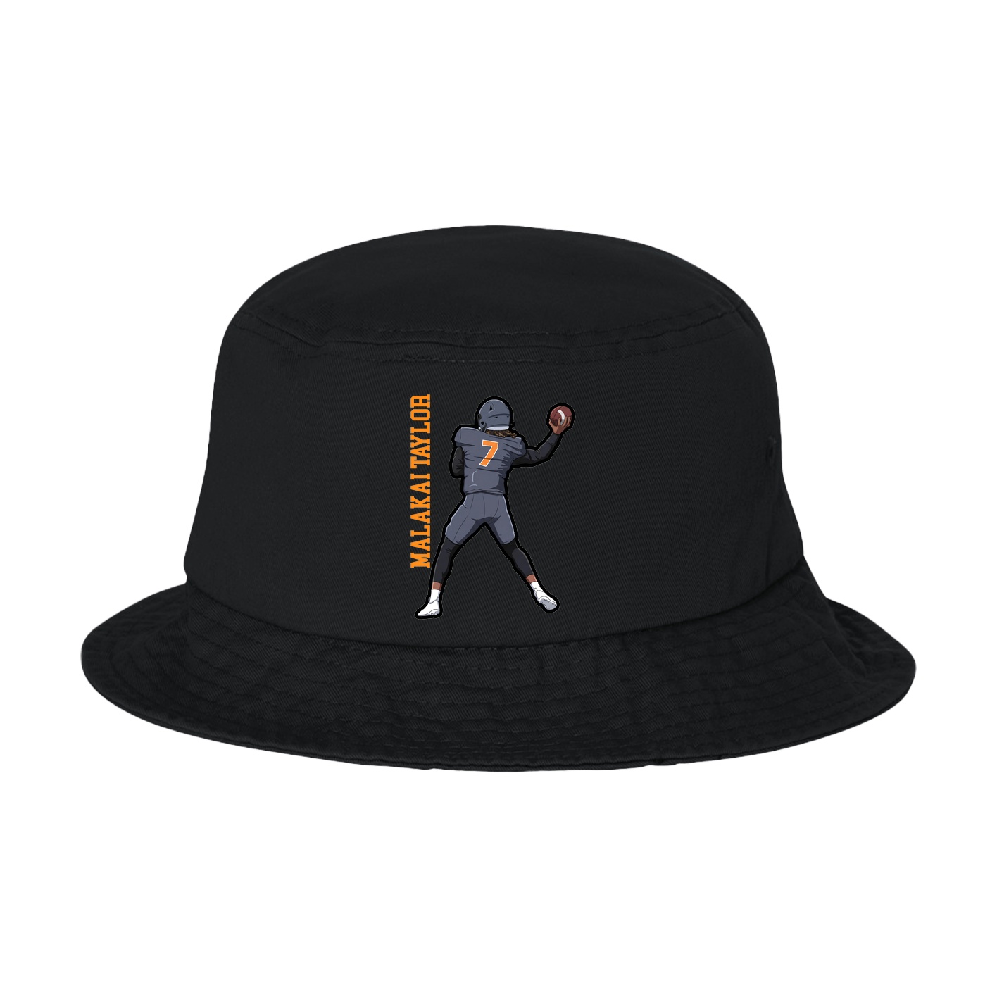 Bucket Cap — Name Vertical in Black