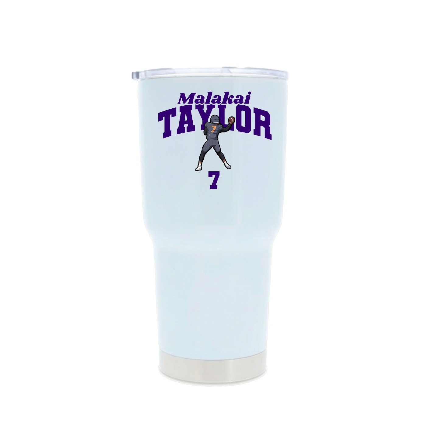 30oz Stainless Steel Tumbler — Signature Arch in White