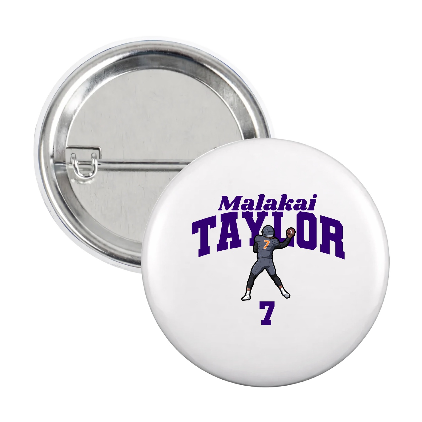 Game Day Button — Signature Arch in White