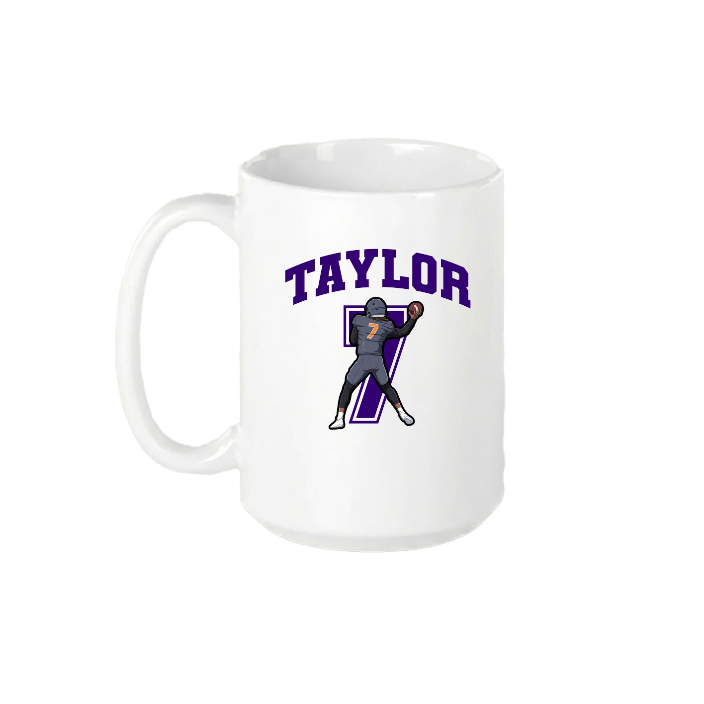 15oz Coffee Mug — Number in White