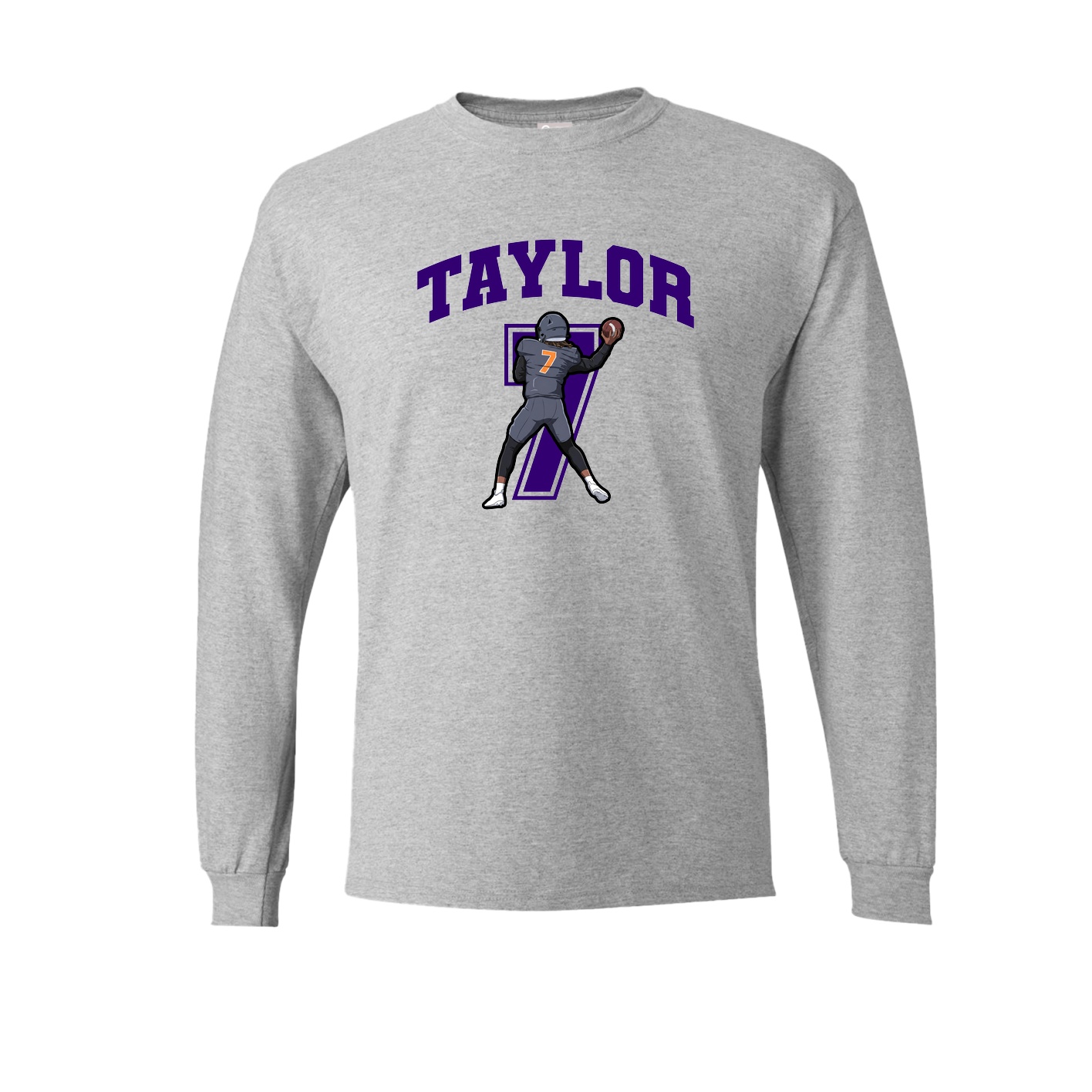 Long Sleeve Tee — Number in Grey