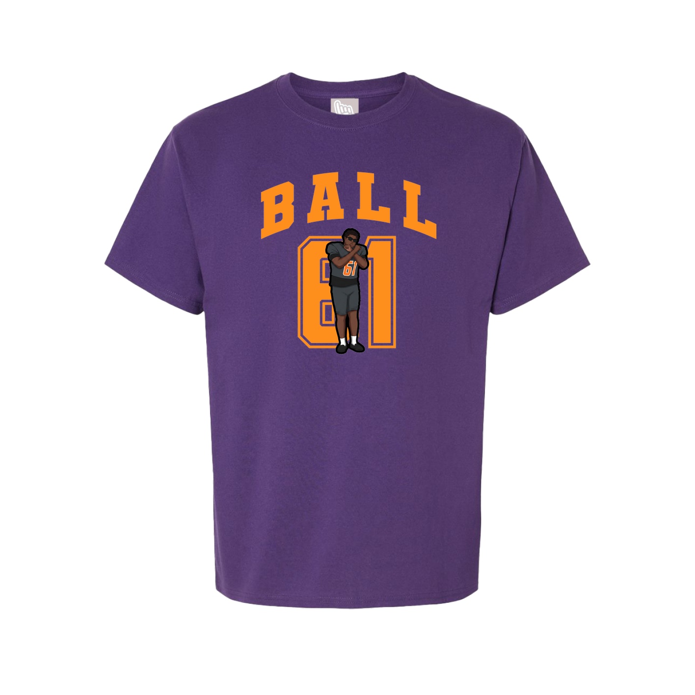Youth Tee — Number in Purple