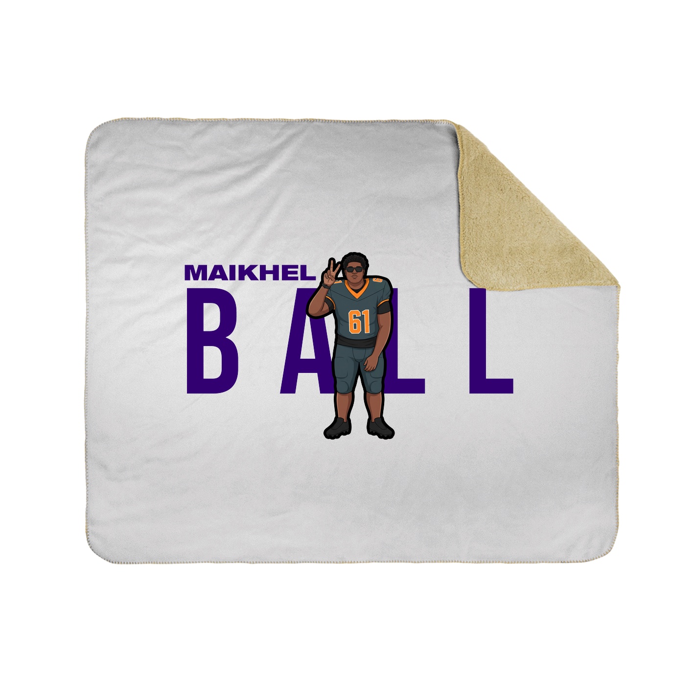 Throw Blanket — Player Name in White