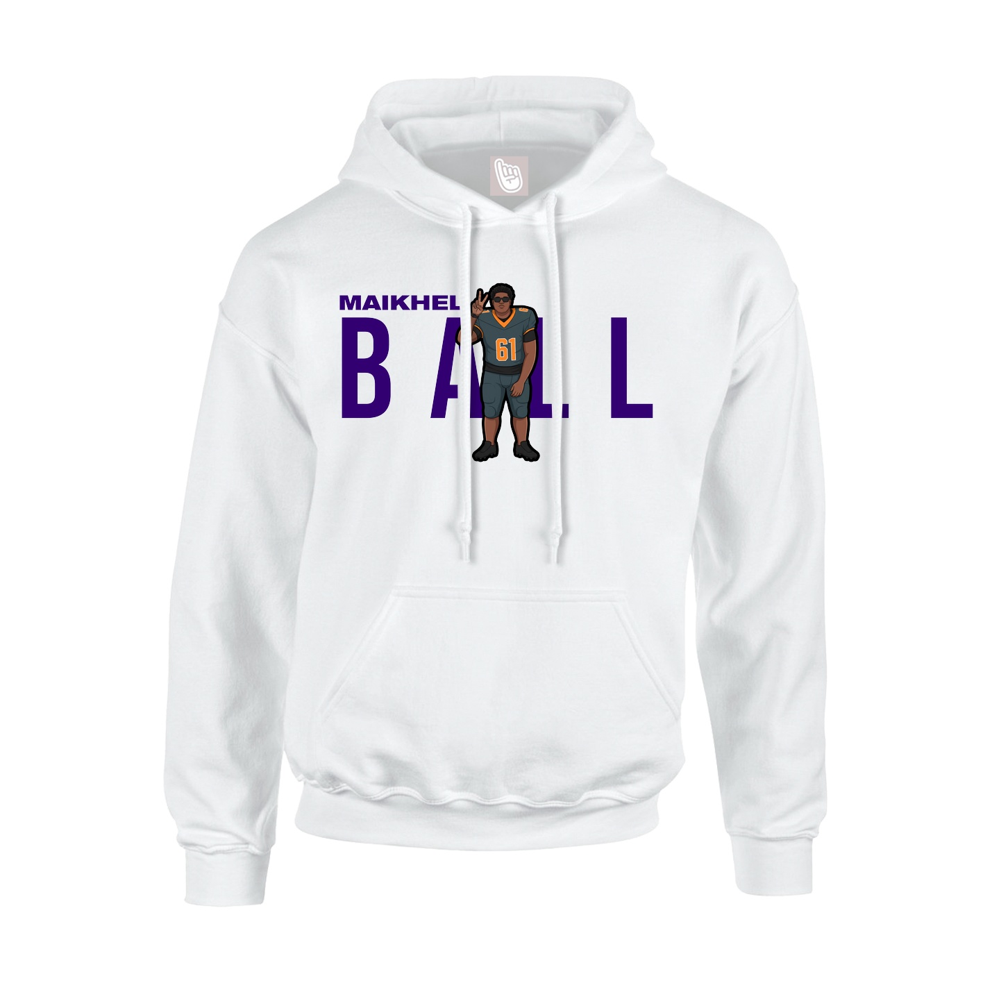 Hoodie — Player Name in White