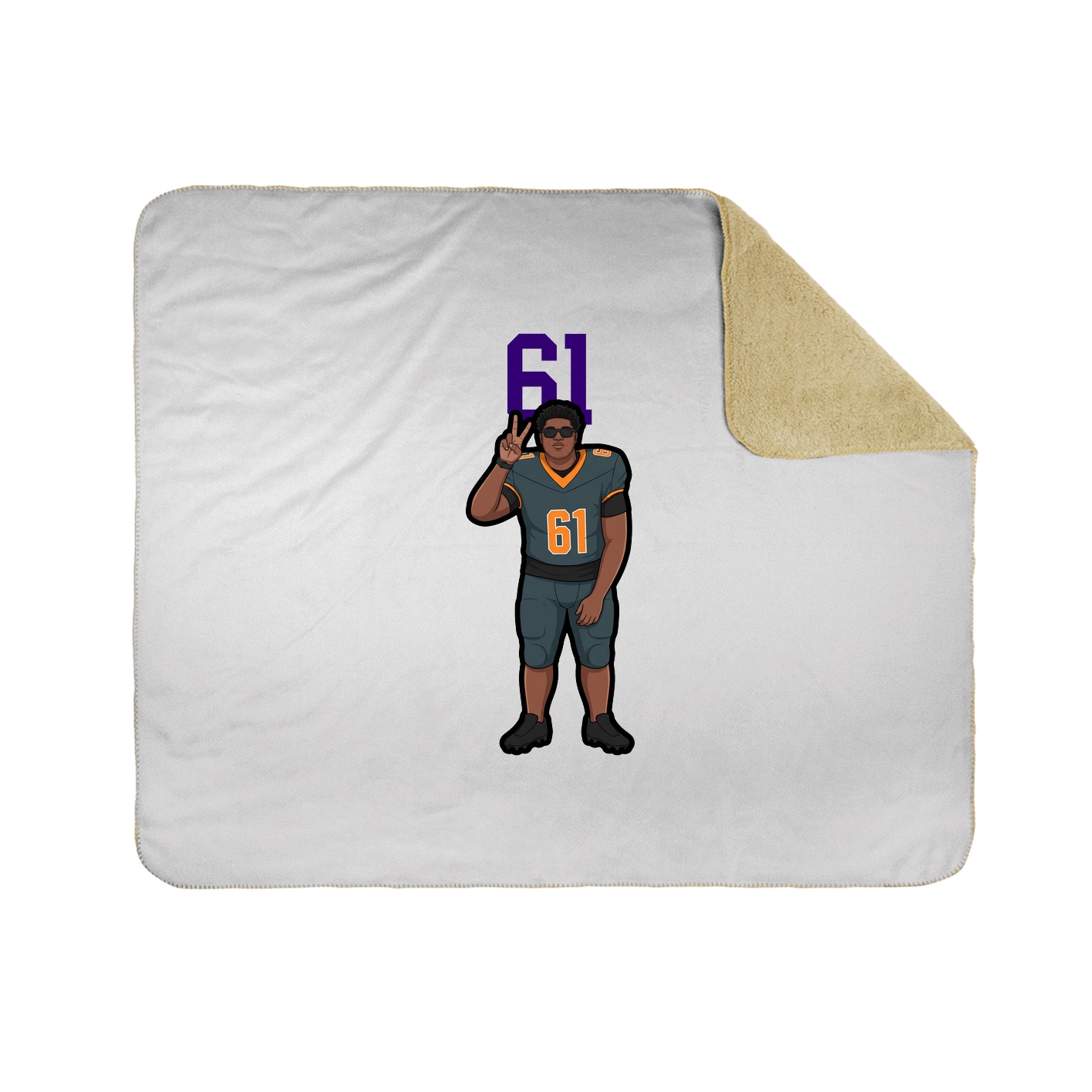 Throw Blanket — Number Top in White