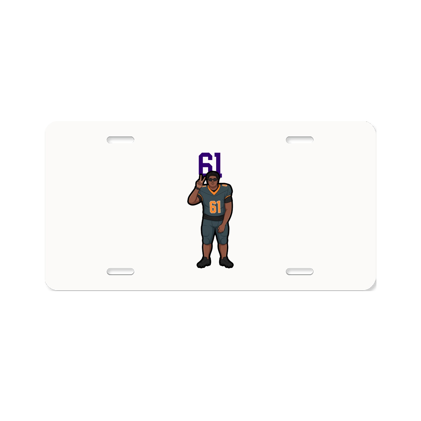 License Plate — Number Top in Classic