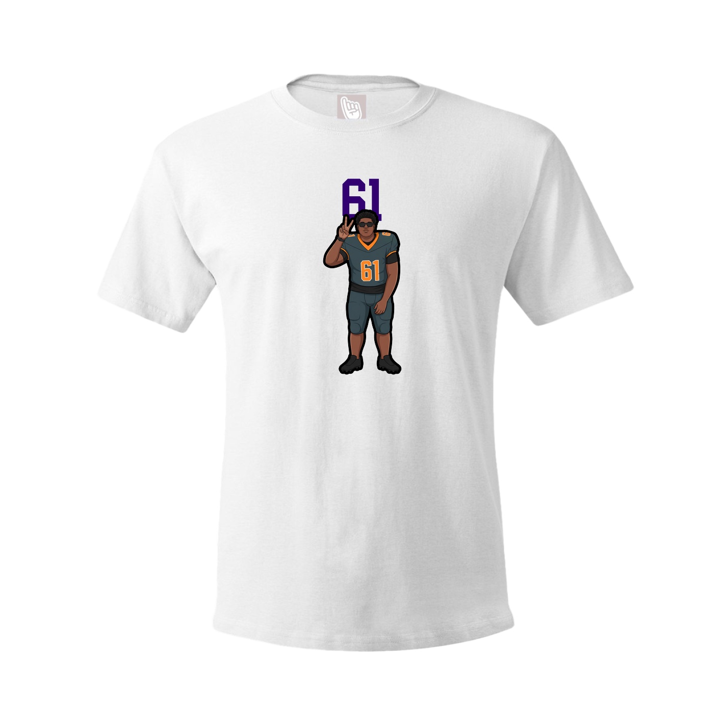 Youth Tee — Number Top in White