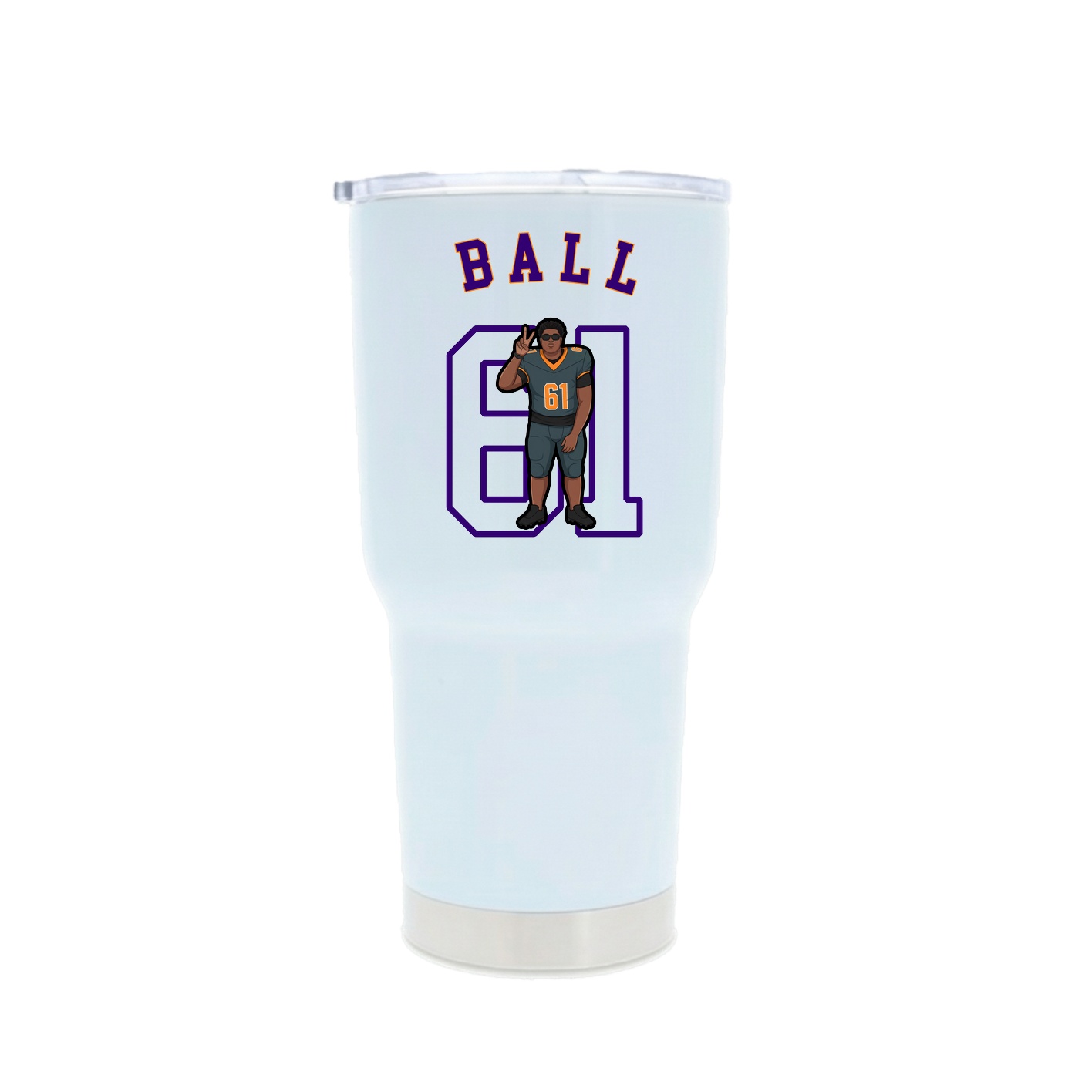30oz Stainless Steel Tumbler — Shirsey Arch in White