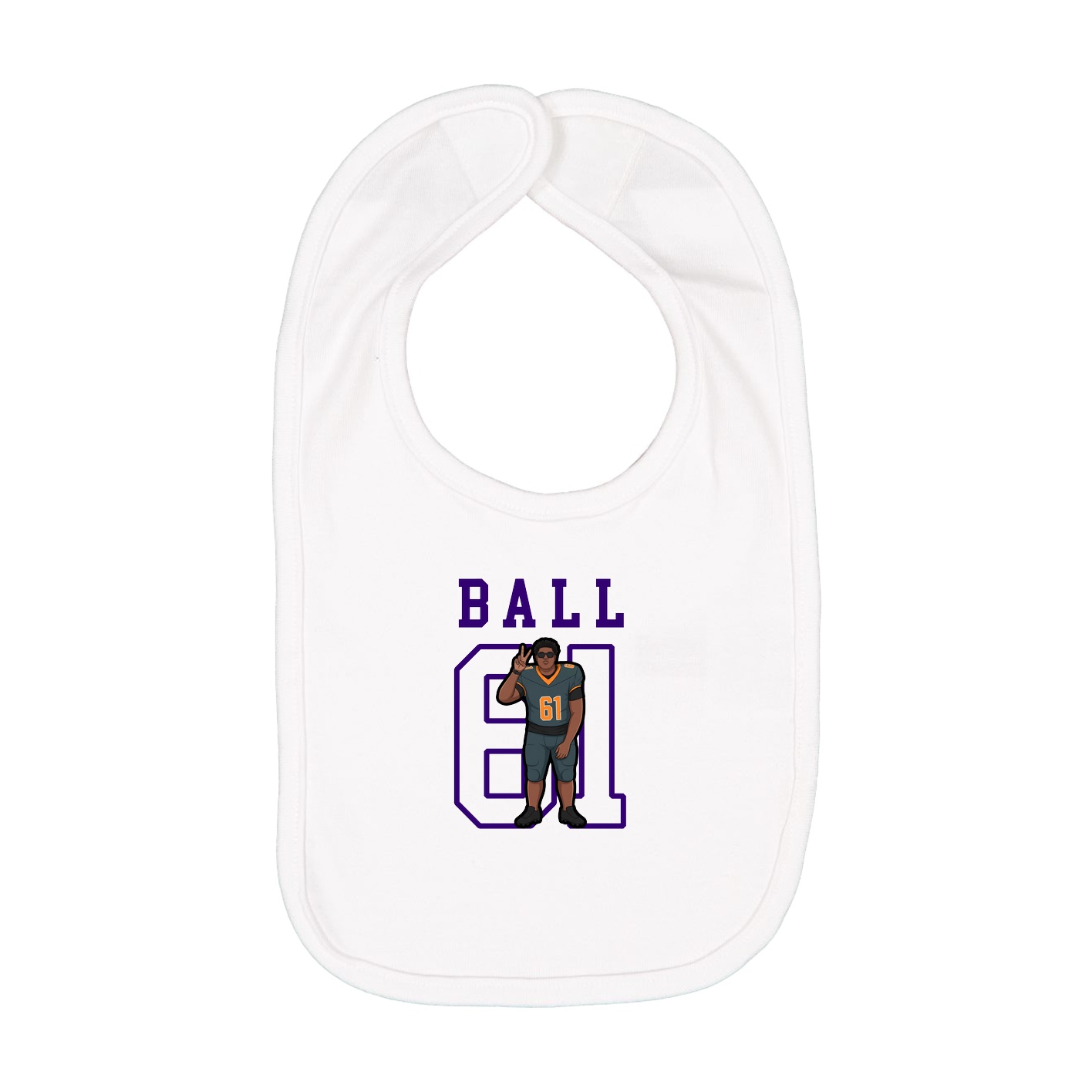 Infant Bib — Shirsey in White