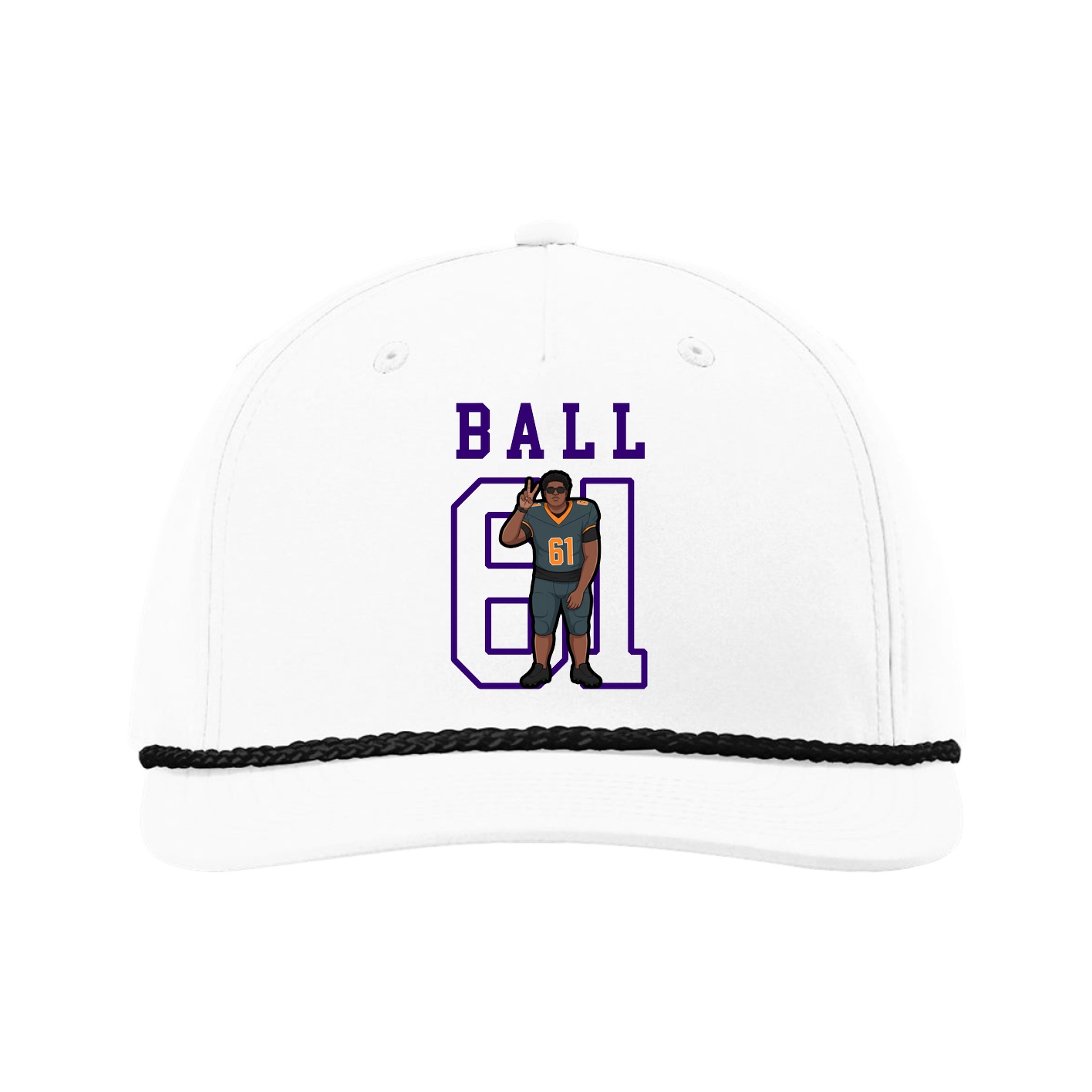 Five-Panel Classic Rope Cap — Shirsey in White
