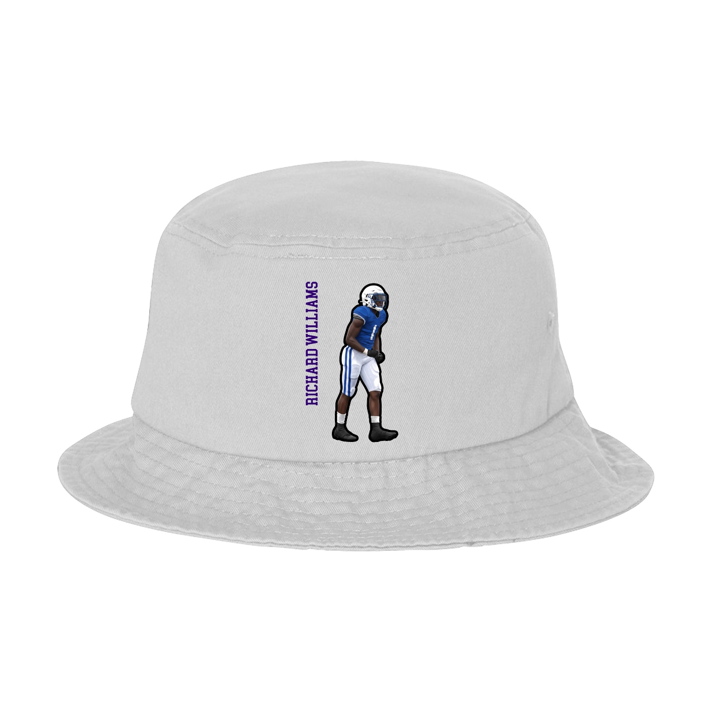 Bucket Cap — Name Vertical in White