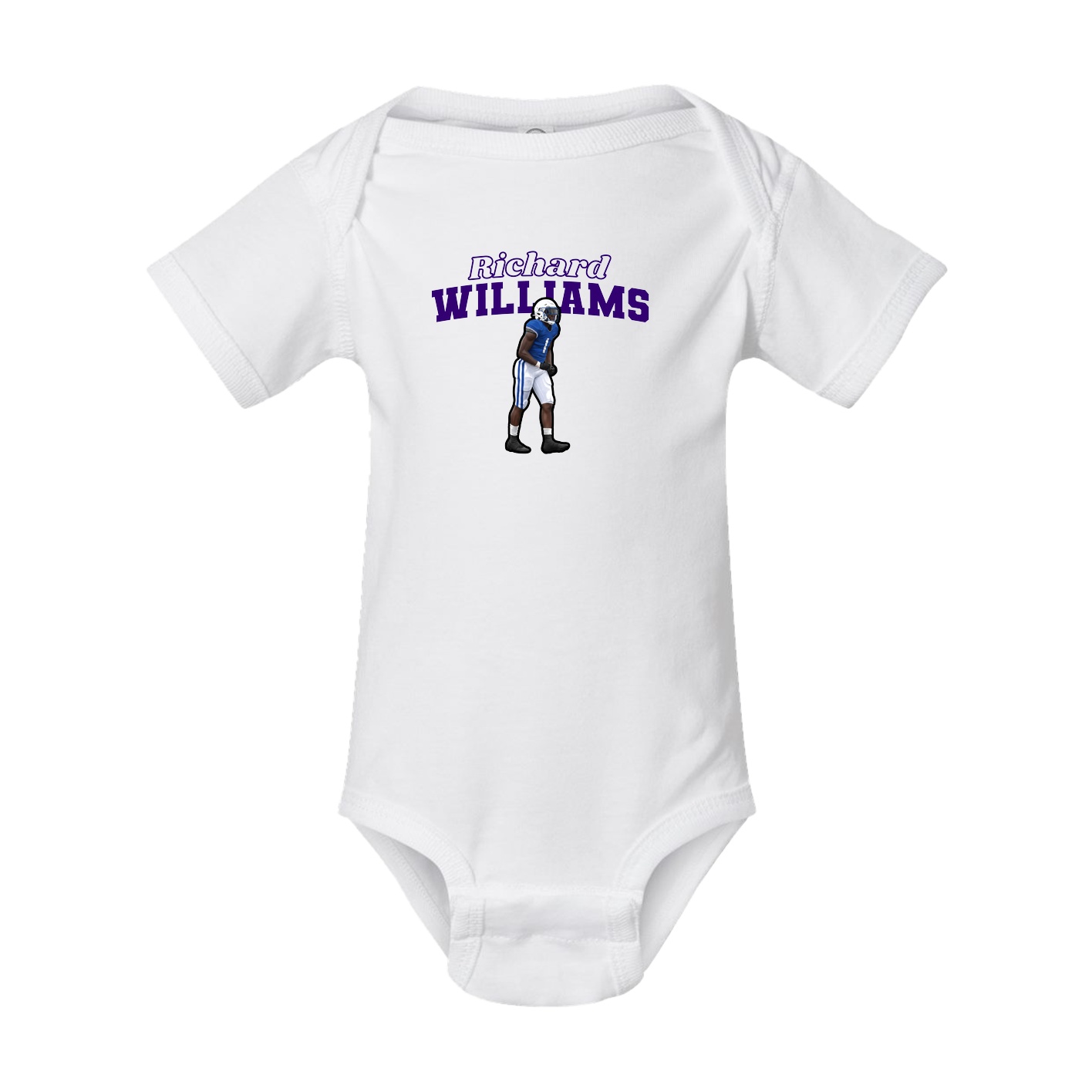Baby Onesie — Name Arch in White