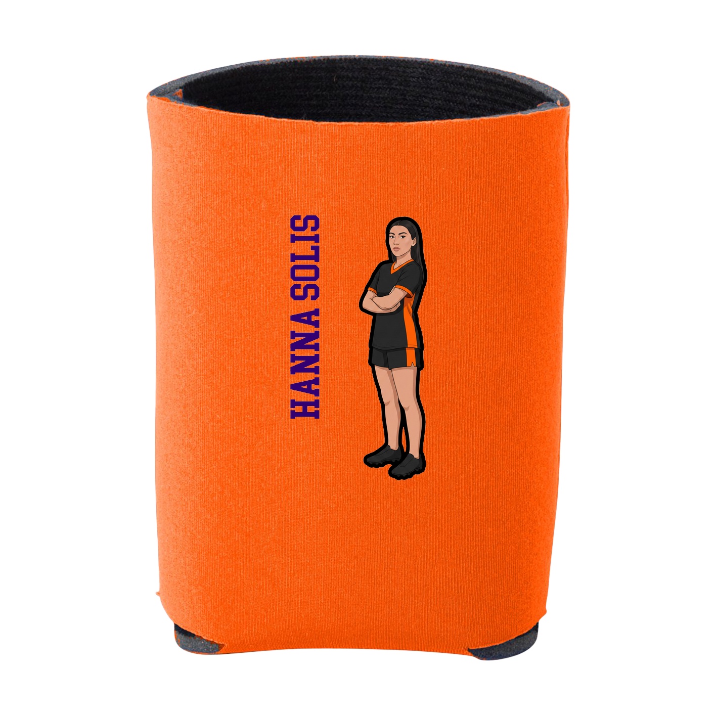 Can Holder — Name Vertical in Orange