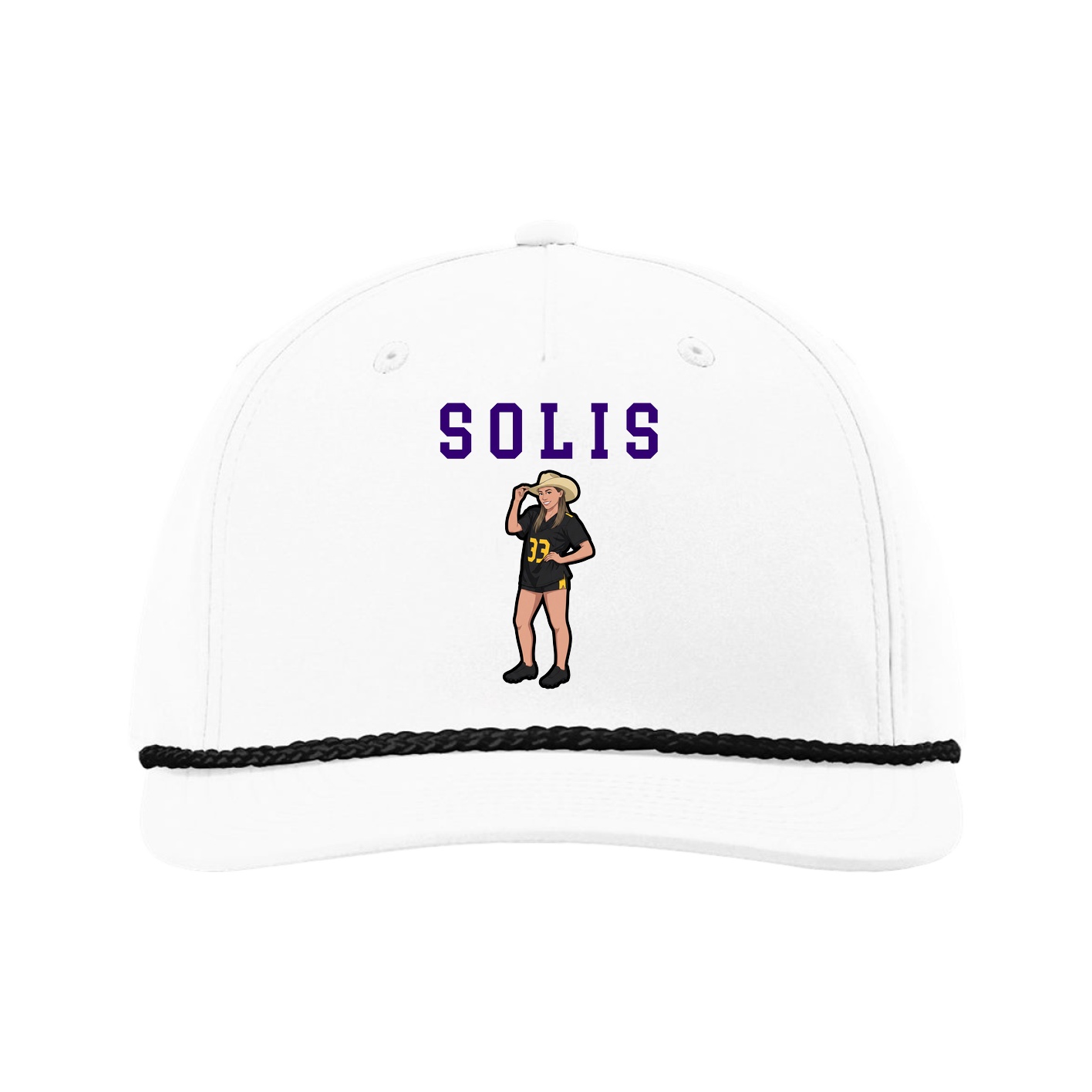 Five-Panel Classic Rope Cap — Shirsey in White