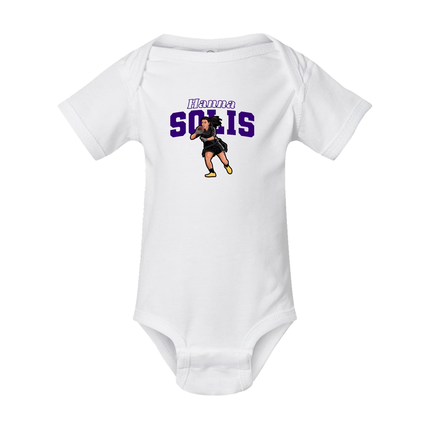 Baby Onesie — Name Arch in White