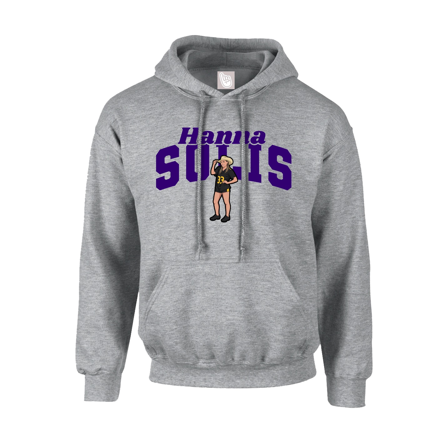 Youth Hoodie — Signature Arch in Grey