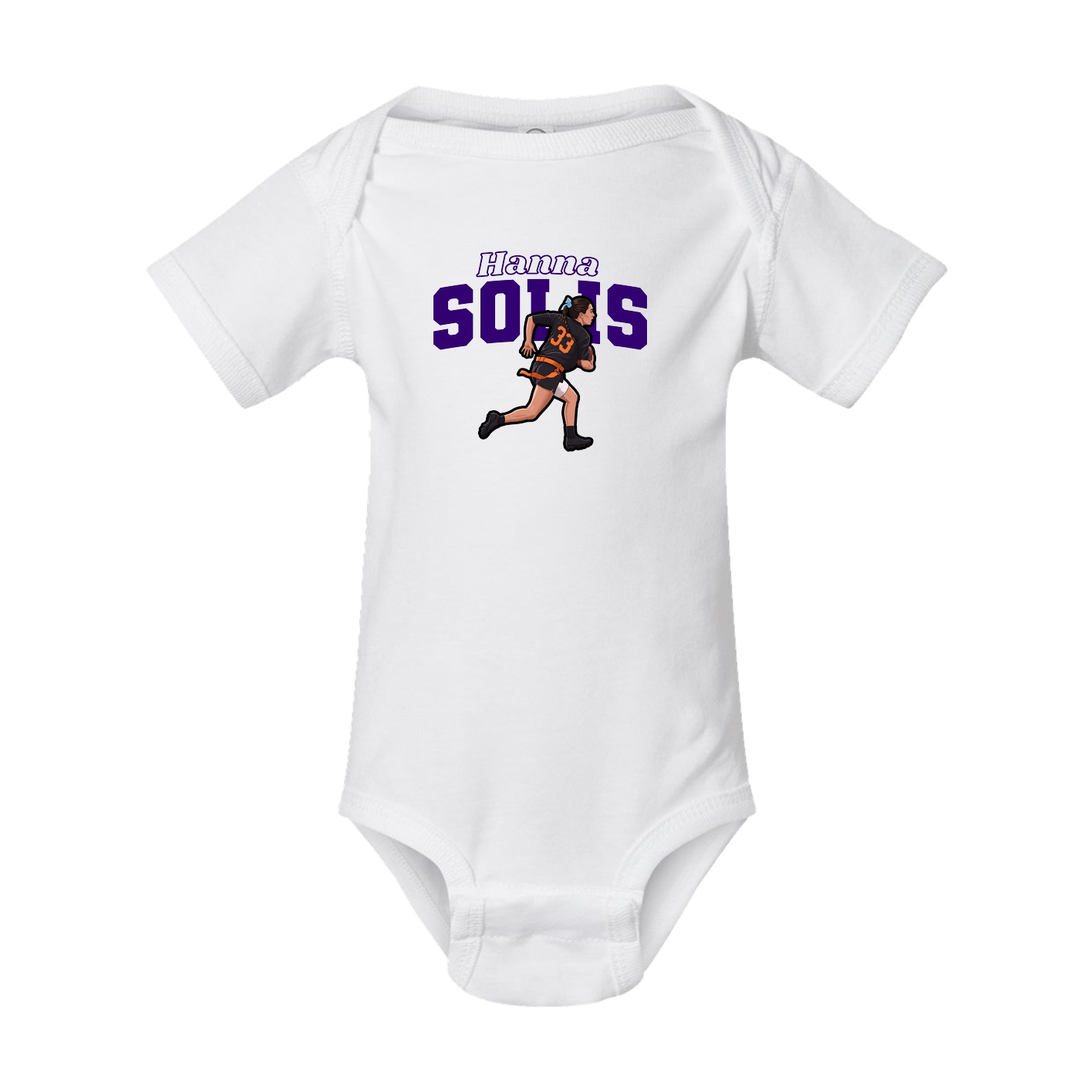 Baby Onesie — Name Arch in White