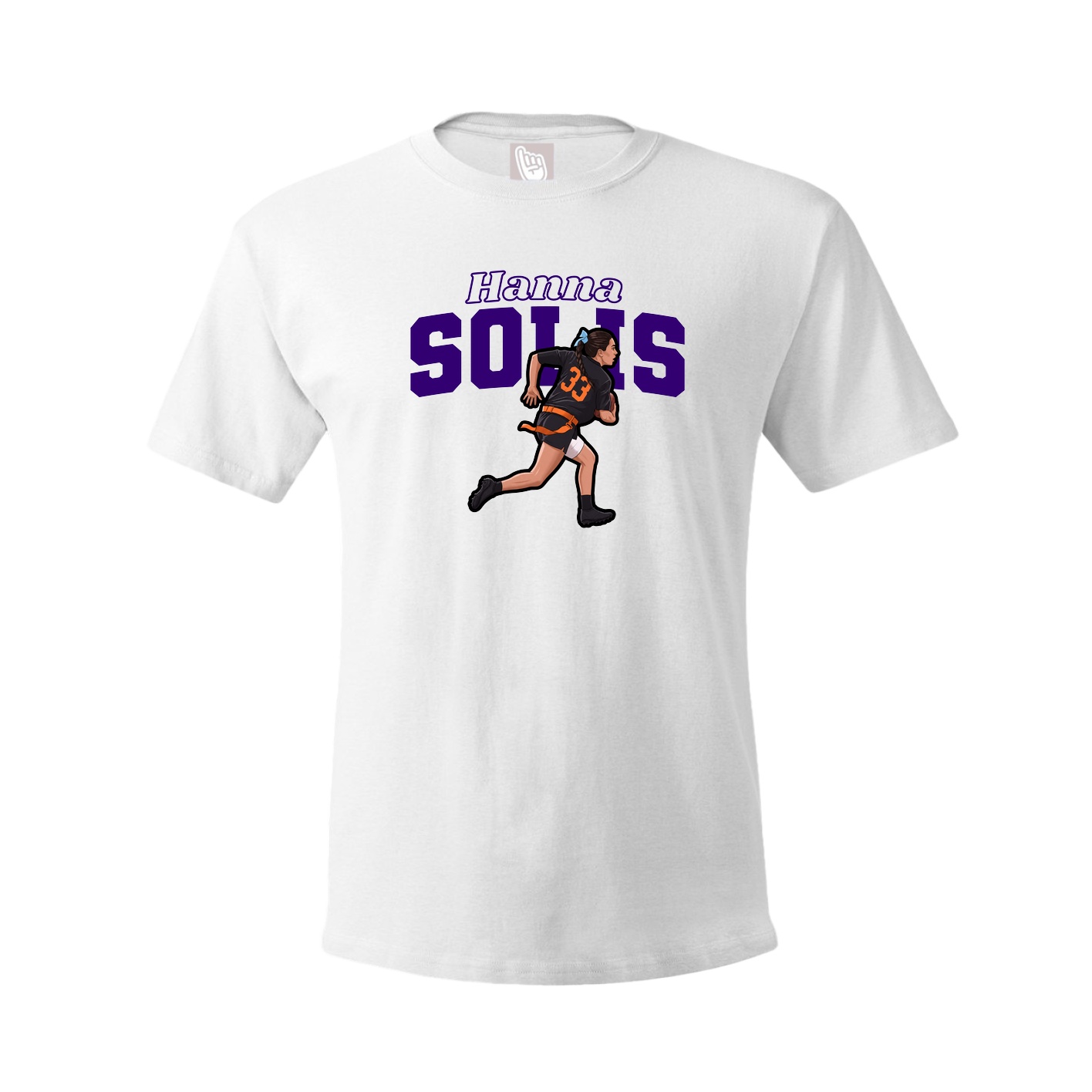 Youth Tee — Name Arch in White
