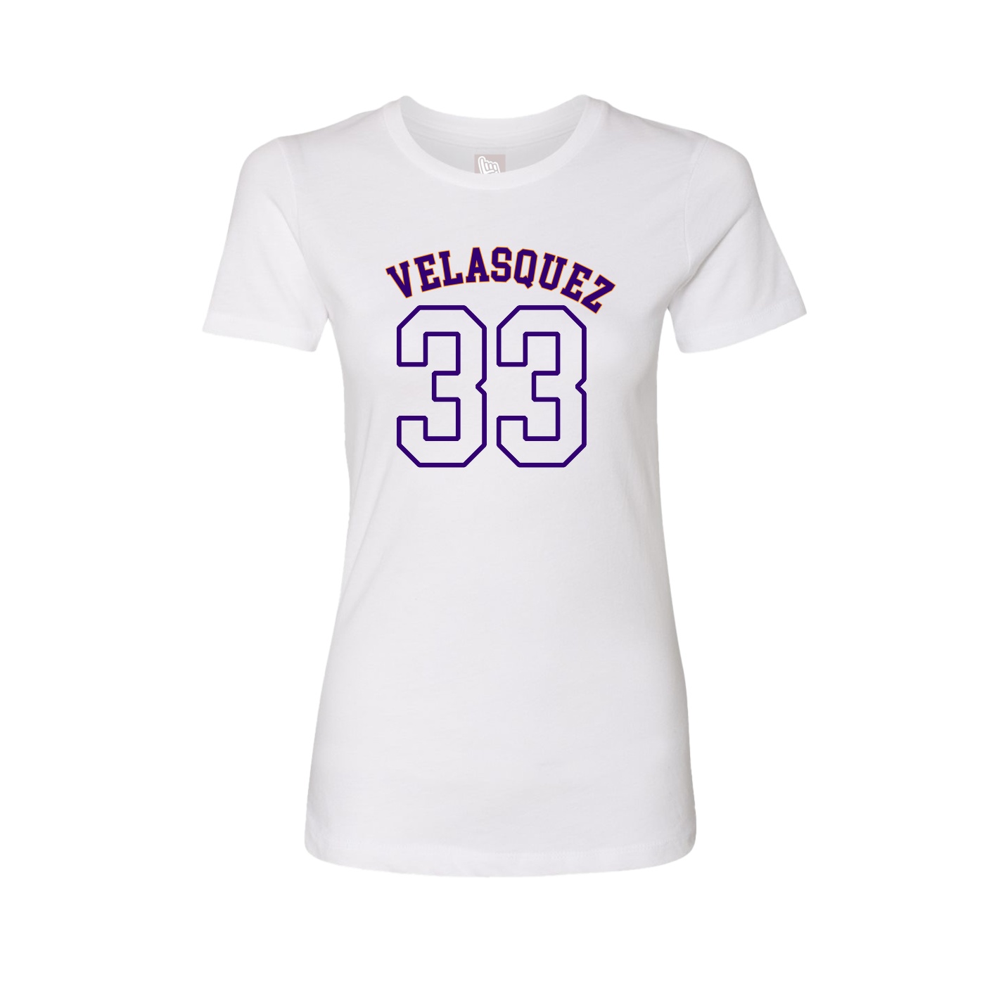 Fitted Women's Tee — Shirsey Arch in White