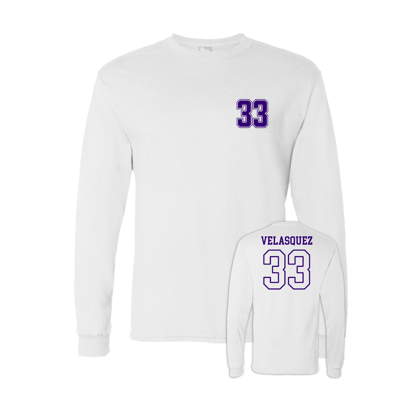 Long Sleeve Tee — Chest Back in White