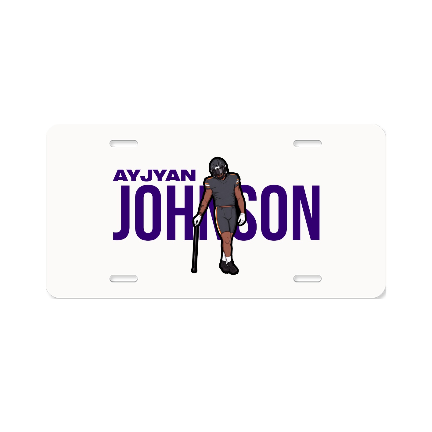 License Plate — Player Name in Classic