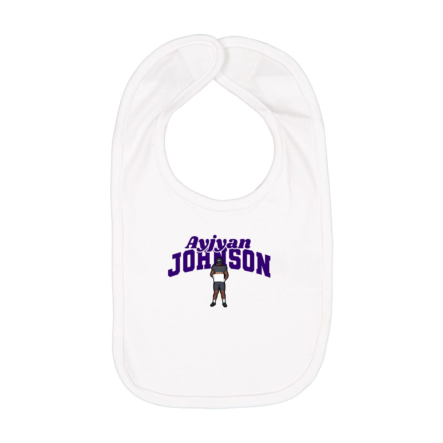 Infant Bib — Signature Arch in White