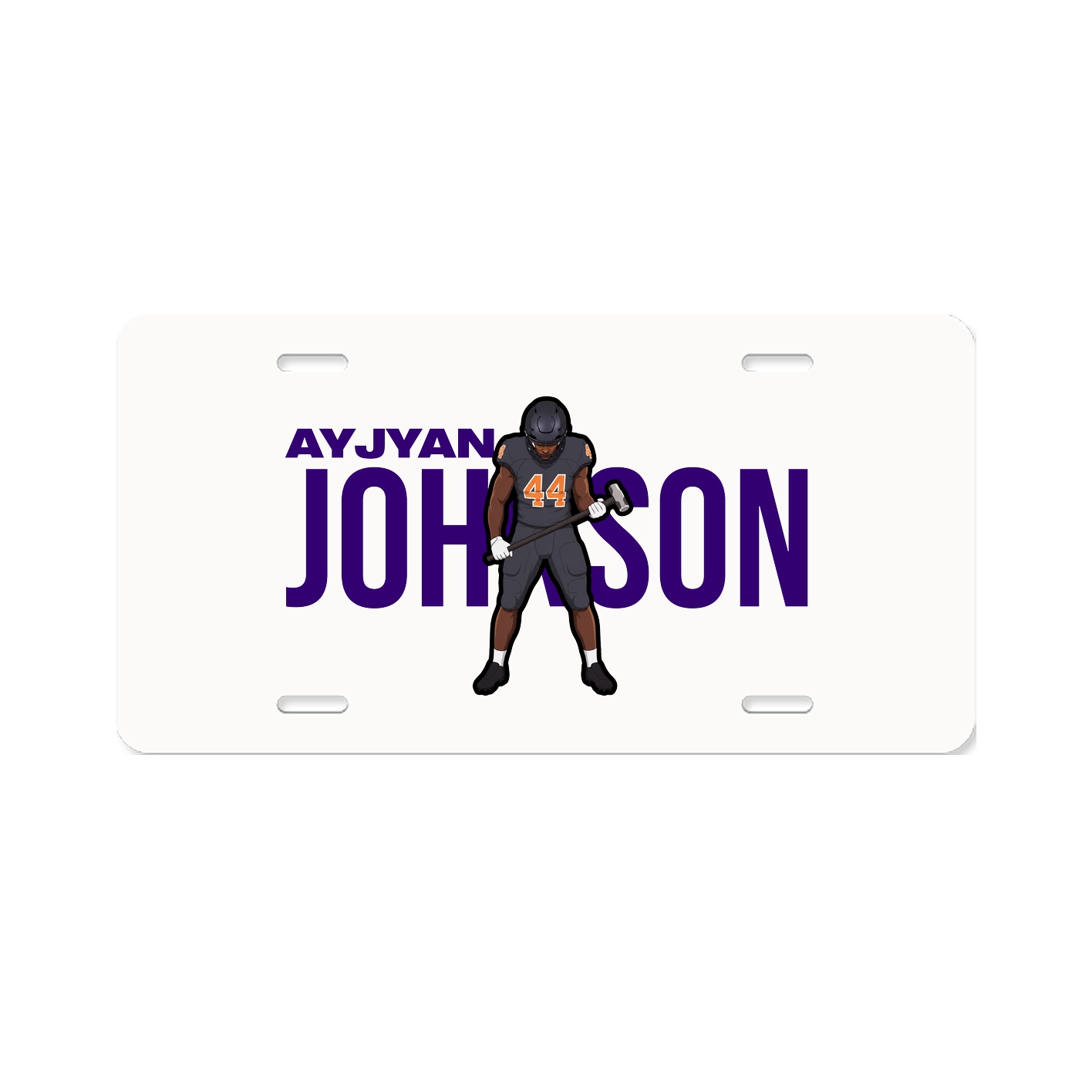 License Plate — Player Name in Classic