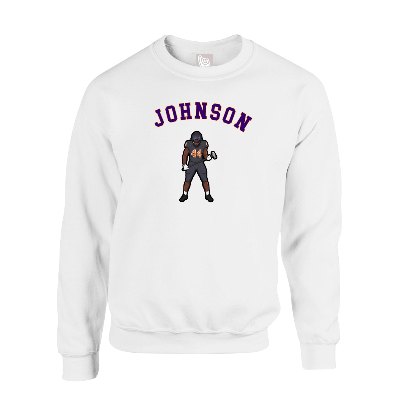 Fleece Crew — Shirsey Arch in White
