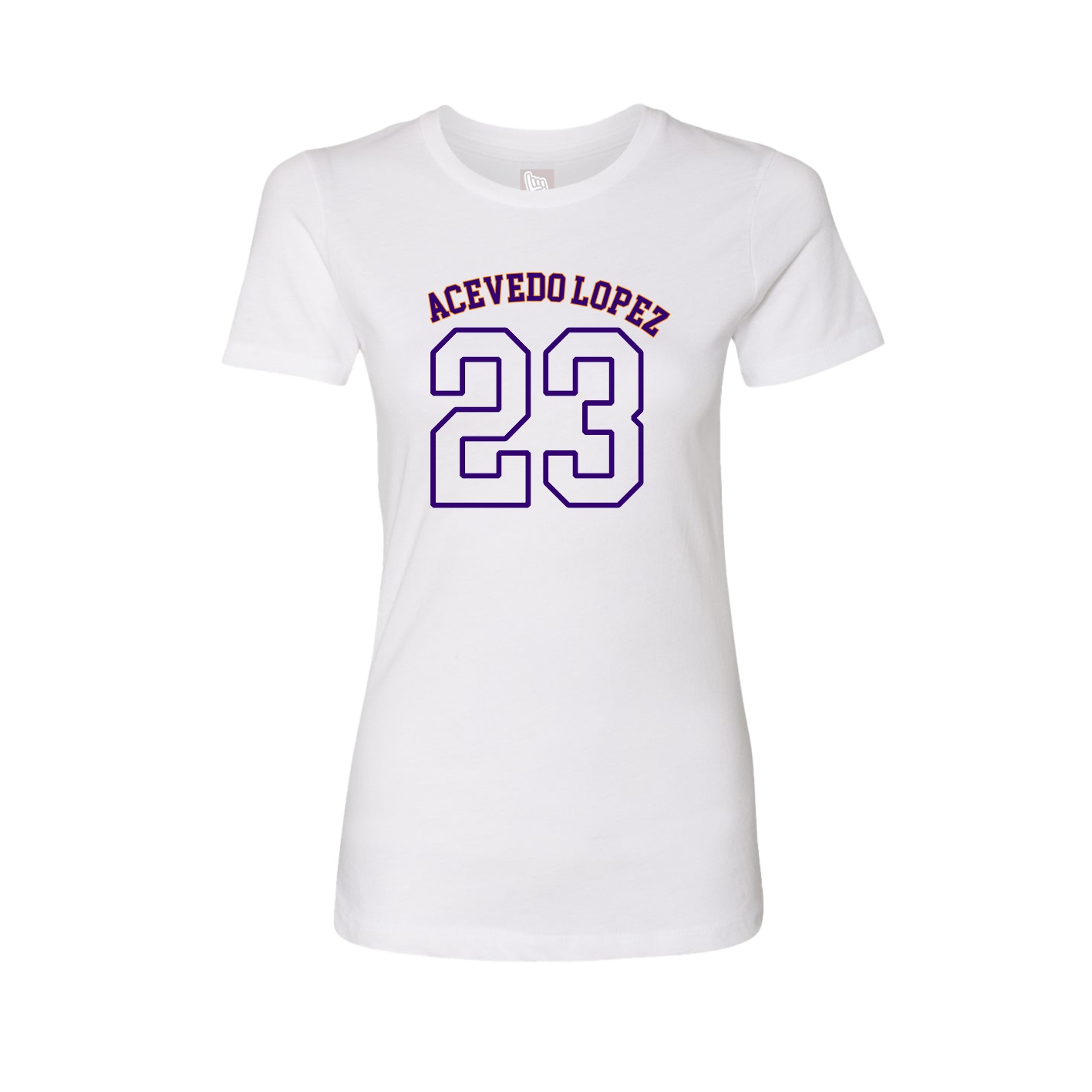 Fitted Women's Tee — Shirsey Arch in White