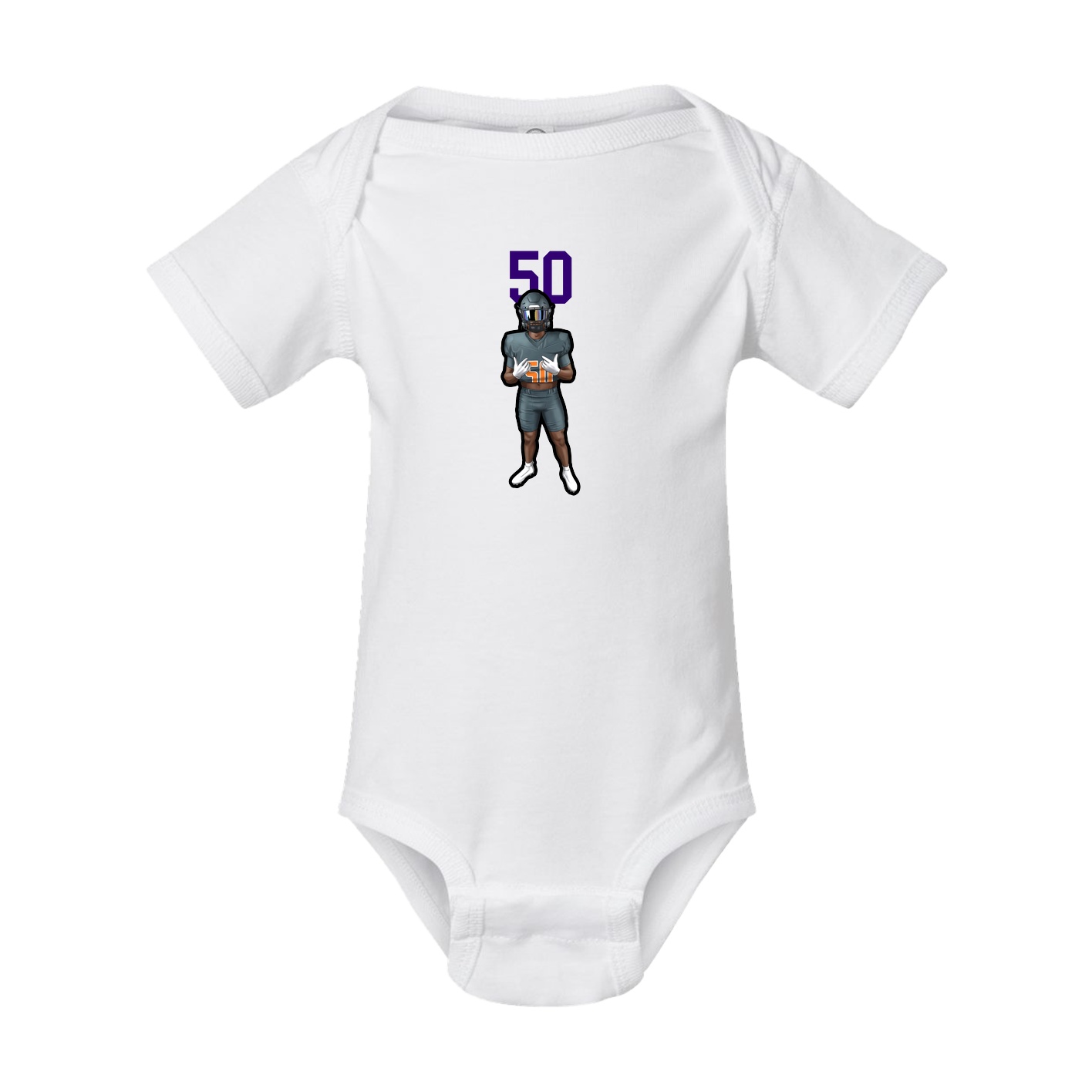 Baby Onesie — Number Top in White