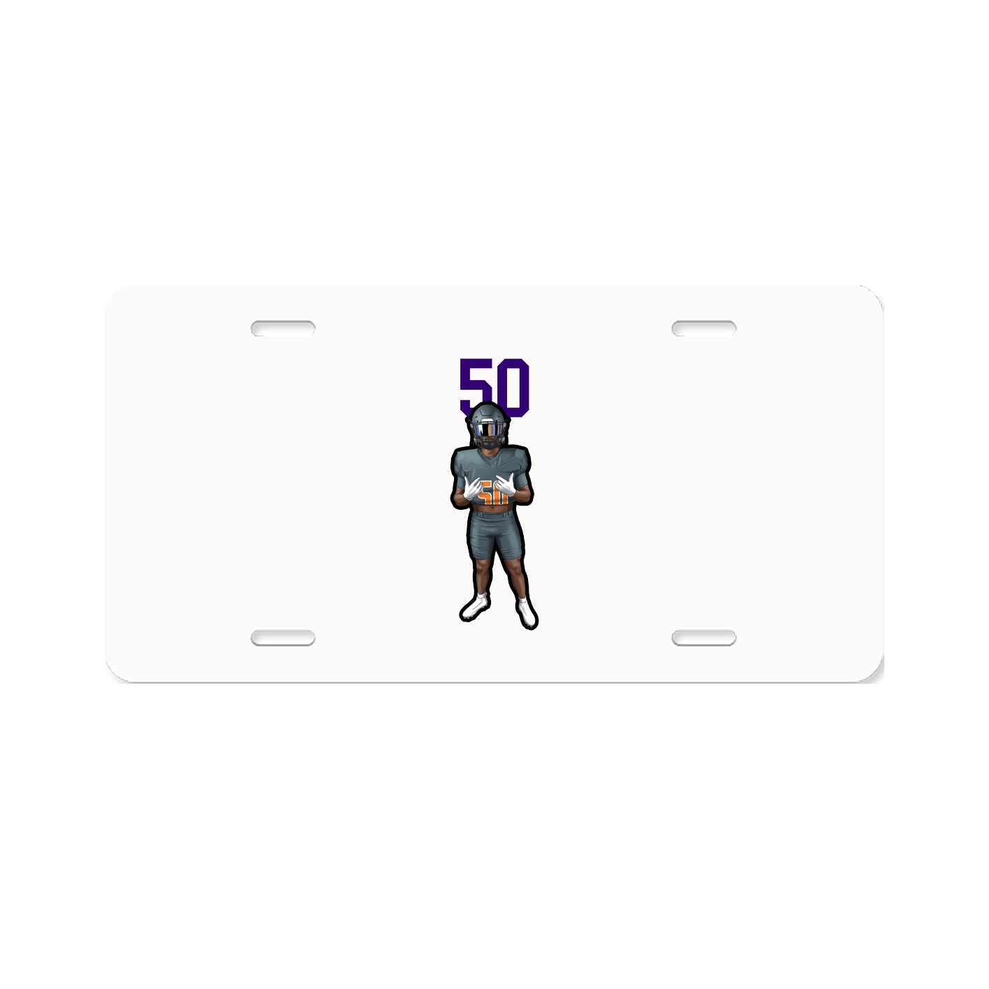 License Plate — Number Top in Classic