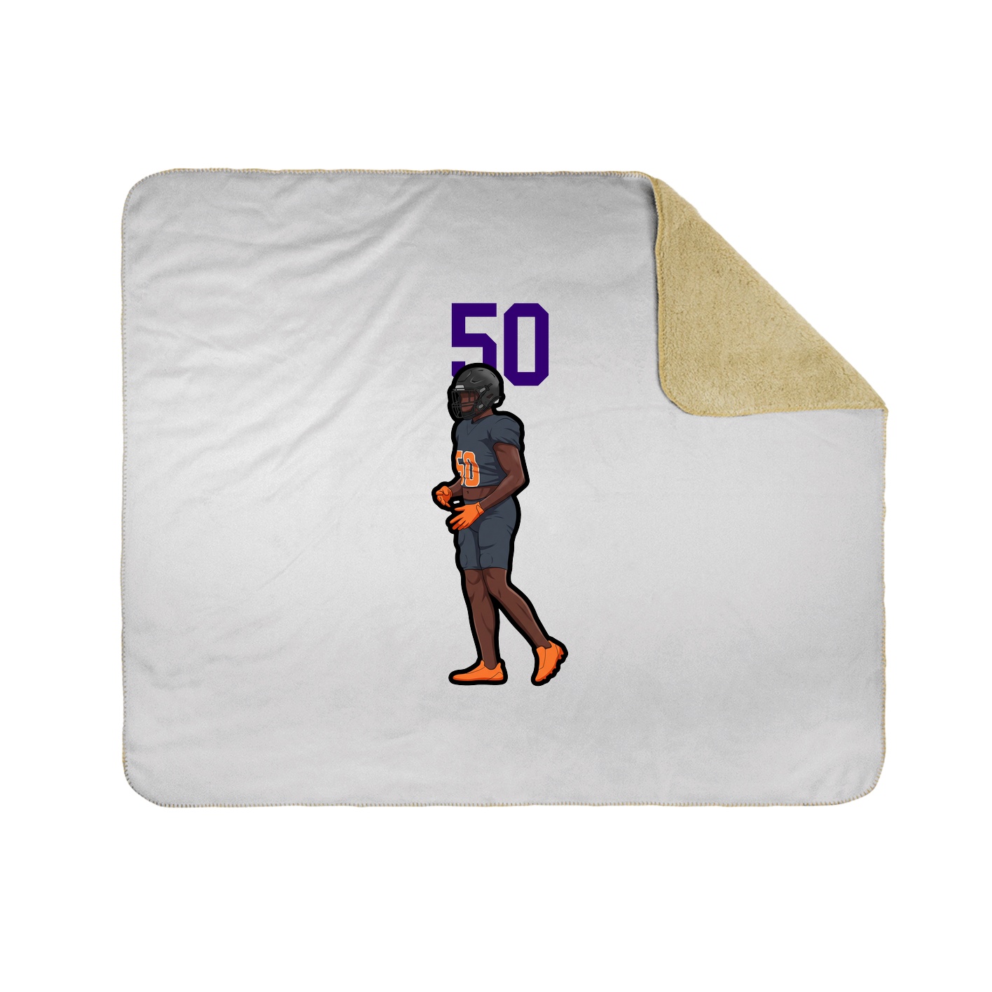 Throw Blanket — Number Top in White