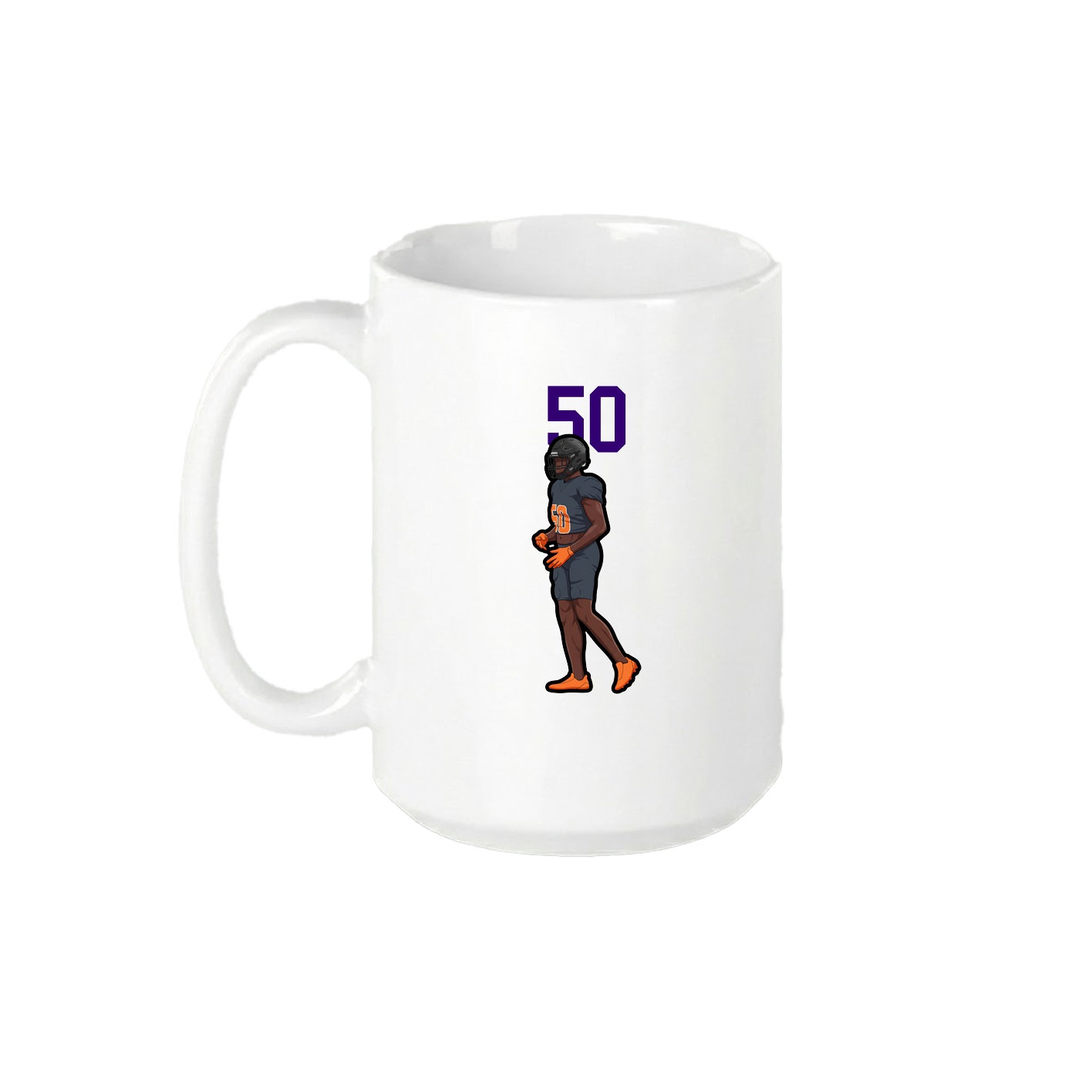 15oz Coffee Mug — Number Top in White