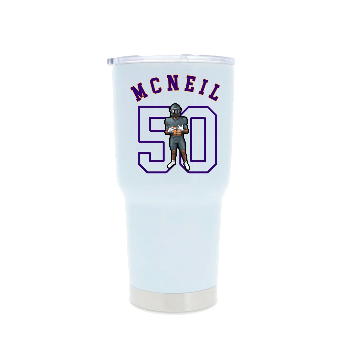 30oz Stainless Steel Tumbler — Shirsey Arch in White