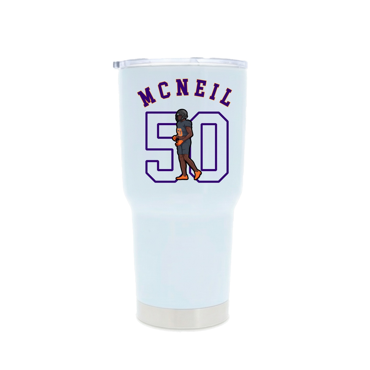 30oz Stainless Steel Tumbler — Shirsey Arch in White
