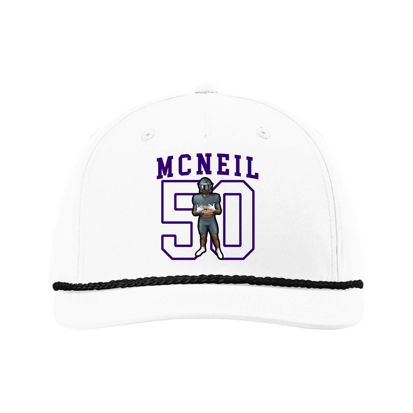 Five-Panel Classic Rope Cap — Shirsey in White