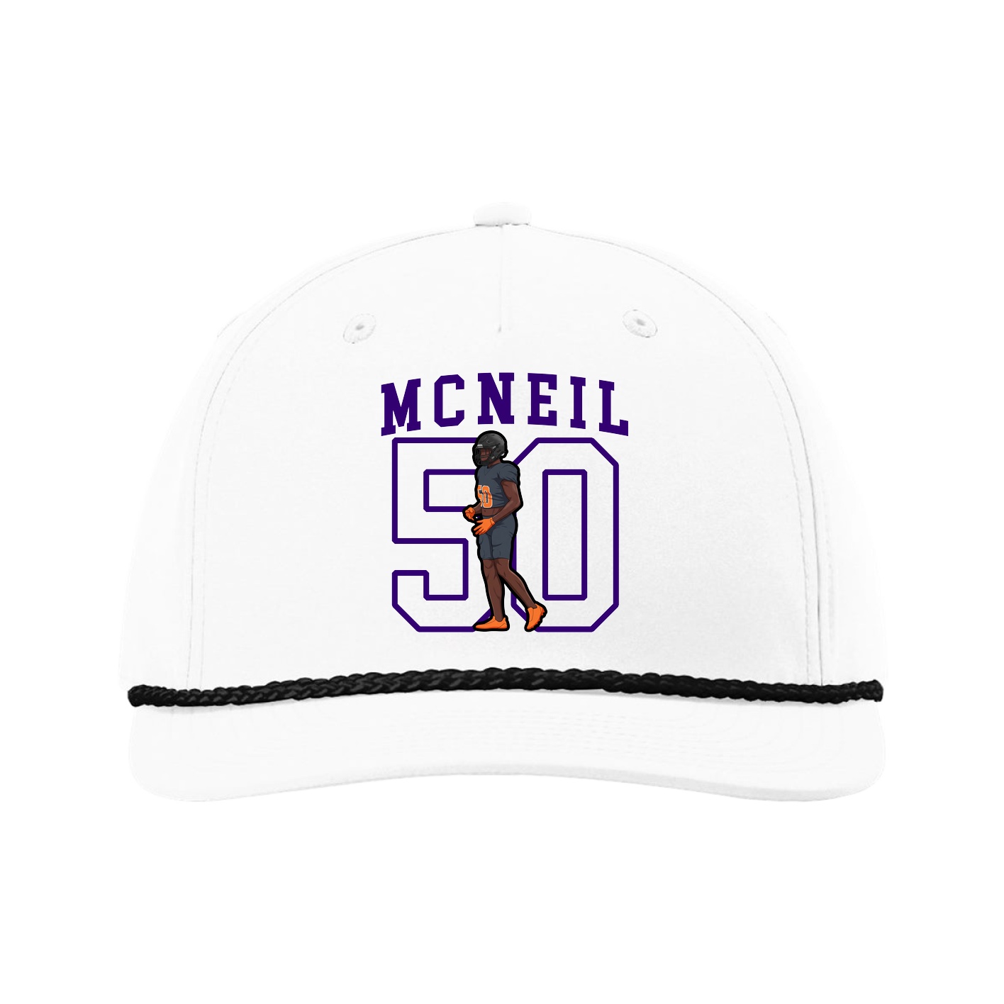Five-Panel Classic Rope Cap — Shirsey in White