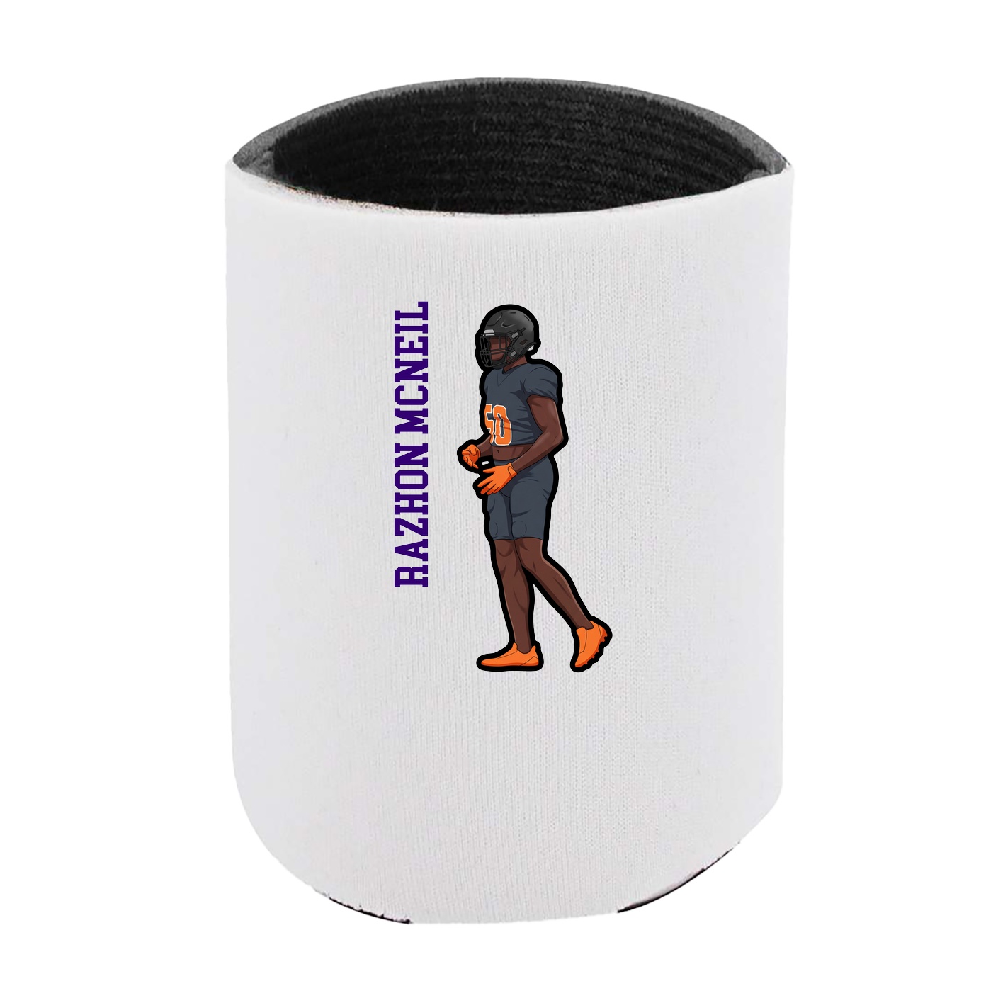 Can Holder — Name Vertical in White