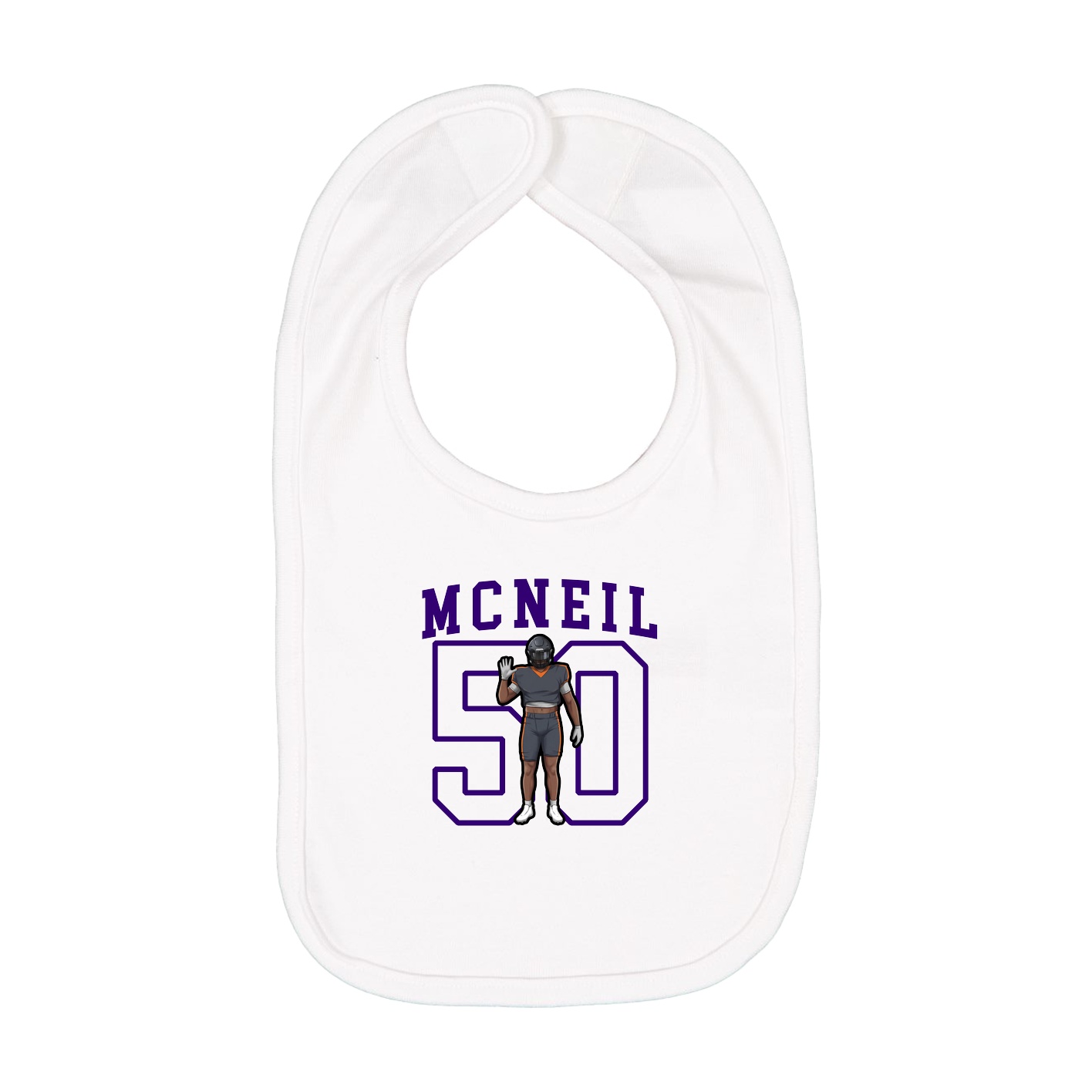 Infant Bib — Shirsey in White
