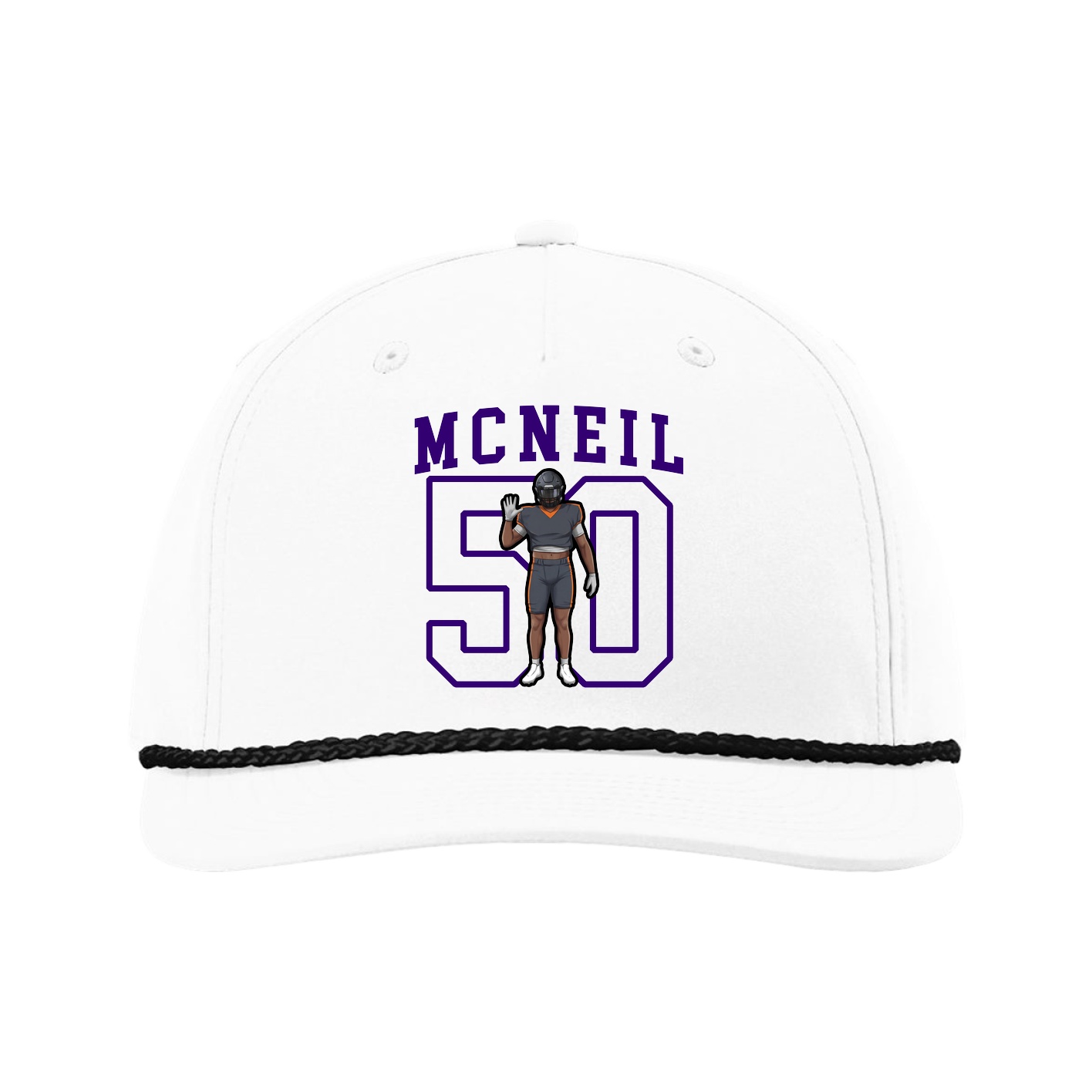 Five-Panel Classic Rope Cap — Shirsey in White