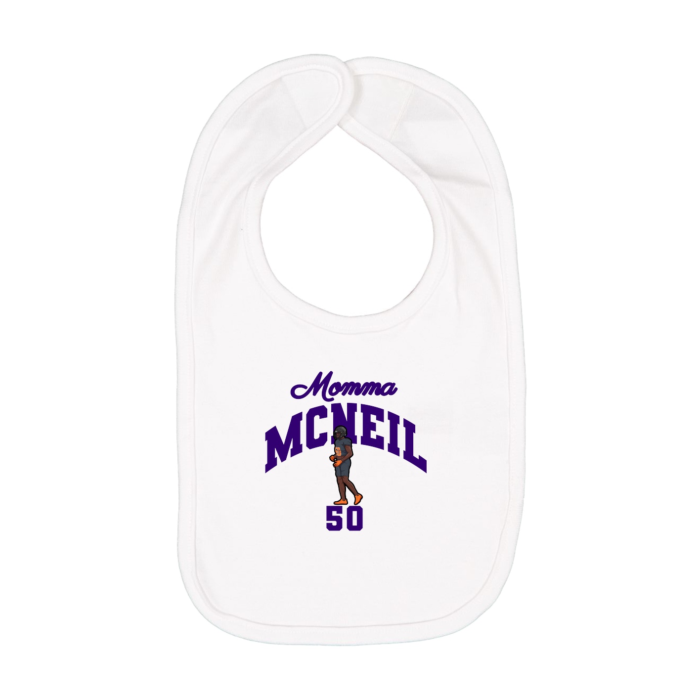 Infant Bib — Mothers Day Arch in White