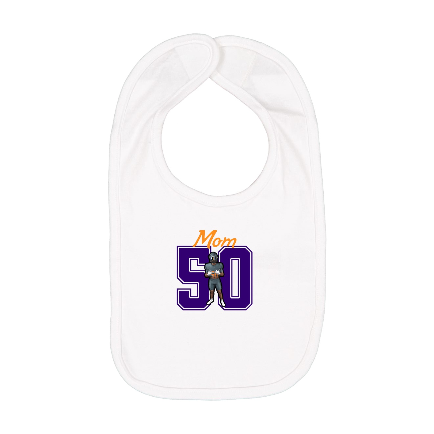 Infant Bib — Mothers Day Shirsey in White