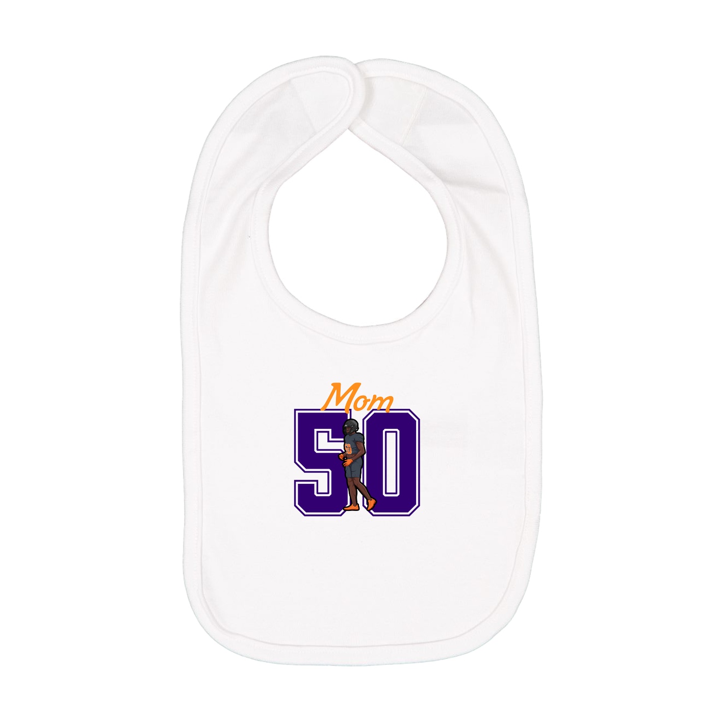 Infant Bib — Mothers Day Shirsey in White